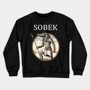 Sobek Egyptian God of the Nile and Crocodiles Crewneck Sweatshirt